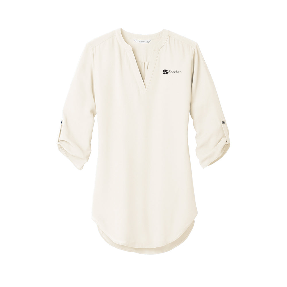 Port Authority Women's 3/4 Sleeve Tunic Blouse - 100% Polyester Crepe, V-Neck, Professional & Casual Top - View #12